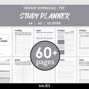 Study Planner PDF: Comprehensive Academic Organizer | A4, A5, US Letter | Ultimate Study Schedule Guide