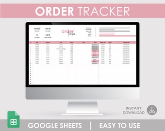 Order Tracker Google Sheets Spreadsheet Template Online Orders Tracking Small Business, Business Tracker  Craft Shop, Handmade Products