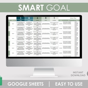 SMART Målplanerare, Arbetsblad för affärsmål (Google Sheet-mall)