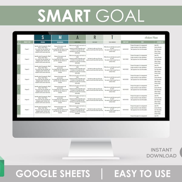 SMART Goal Setting, Goal Planner, Goal Workbook, Goal Tracker, Wheel Of Life, Small Business Tools, Business Goals, Goal Worksheet