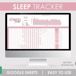 Suivi du sommeil, Google Sheets, Téléchargement numérique, Suivi numérique, Suivi des habitudes, Suivi du sommeil, Feuille de calcul du sommeil, Suivi du sommeil Google