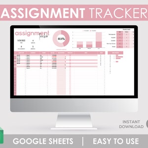 Assignment Tracker, Assignment Planner, Homework Planner, Homework Tracker, Assessment Tracker, College Assignment Assignment Checklist