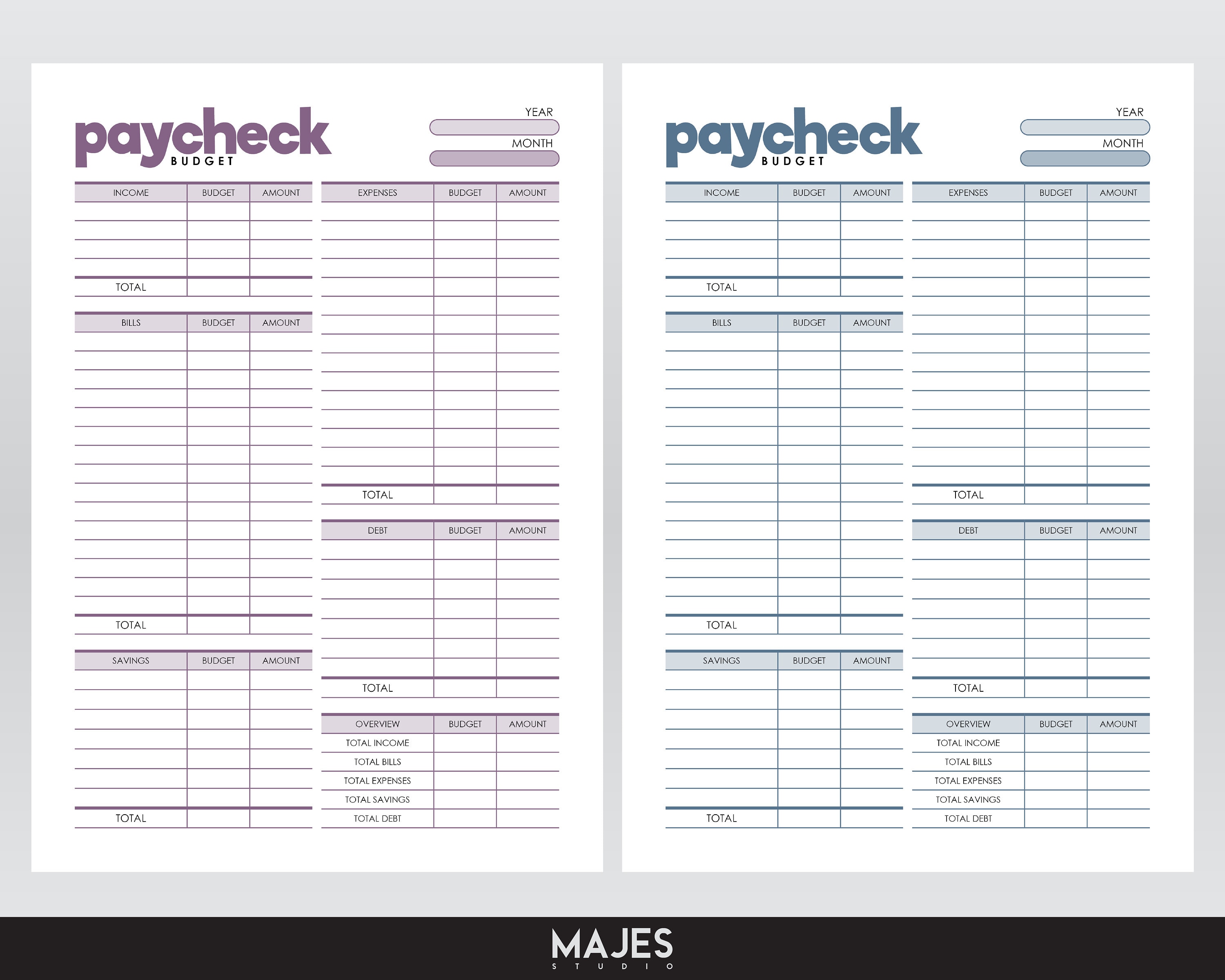 Budget by Paycheck Budget Template Paycheck Budget Budget Etsy