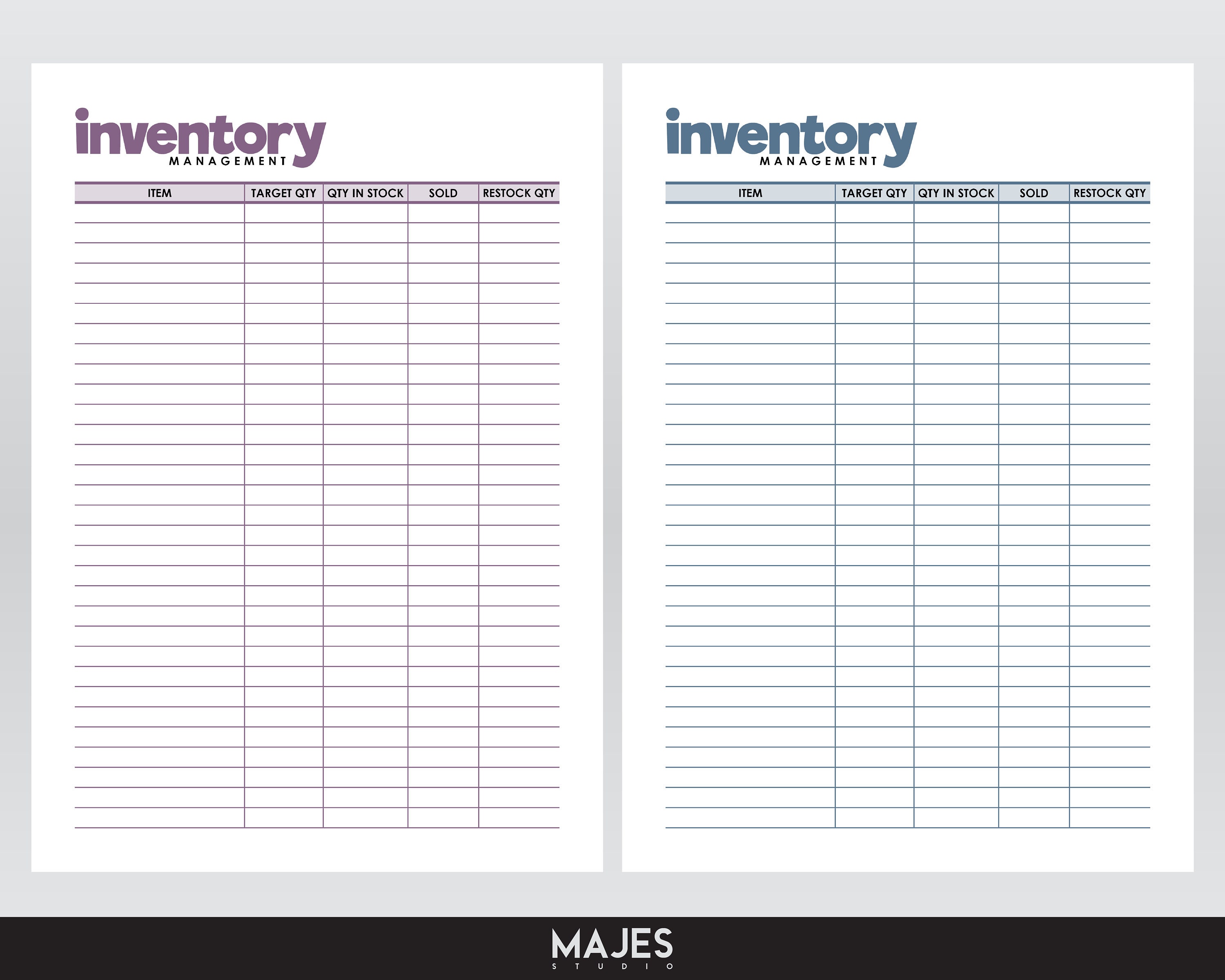 Printable Inventory Tracker, Product Stock Management (a4/a5/letter ...