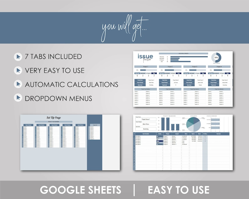 Issue Template Project Tracker Project Management Issue - Etsy
