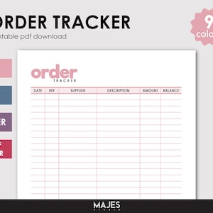 Order Tracker, Online Order Tracker, Shopping Tracker, Delivery Tracker, Order Form, Small Business, Order Log, Printable Tracker