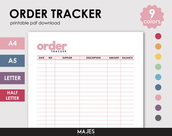 Printable Order Tracker, Small Business Order Form (PDF Download)