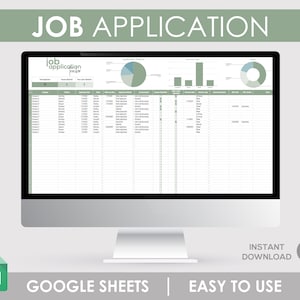 Job Application, Job Search, Job Interview, Job Template, Job Search Tracker, Job Applications, Daily Tracker, Spreadsheet Template Job Plan
