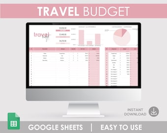 Travel Budget Planner, Vacation Organizer, Google Sheets (Digital Download)