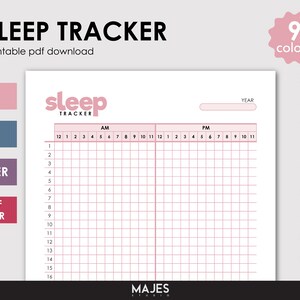 Slaaptracker, planner afdrukbaar, slaaptracker, slaapplanner, slaapgrafiek, slaaplogboek, slaapdagboek, gezondheidsplanner, slaapsjabloon slaap