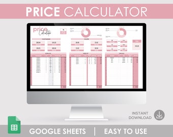 Calculateur de prix, modèle de feuille Google (téléchargement numérique)