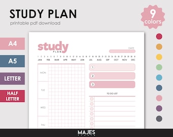 Student Planner, Study Tips, Daily, Weekly (Digital Download)