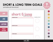 Life Vision Planner, Yearly Goal Tracker (A4 A5) (Digital Download)