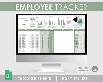 Employee Tracker, Payroll, Staff Payments, Budget (Google Sheet Template)