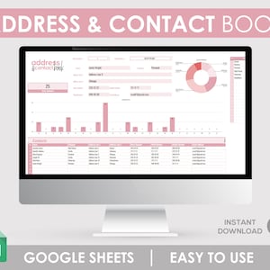 Contact List Planner, Client List Planner, Email List Planner, Address Tracker, Contact Template, Address Log Client Tacker Client Organizer