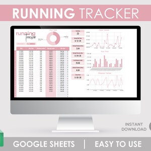 Running Log Sheet: Fitness Spreadsheet for Distance Speed | Google Sheet Workout Logger | Athletic & Marathon Performance Tracker