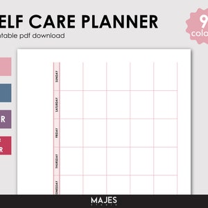 Self Love Planner, Gratitude Journal, Health Planner, Mental Health Pdf, Mindfulness Kit, Mood Tracker Self Care Checklist Self Care Journal