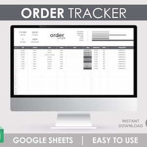 Google Sheets Order Dashboard: Sales Spreadsheet, Business Tracker, eCommerce Spreadsheet, Shipping & Inventory Tool