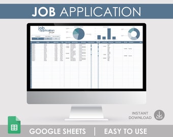 Job Application Tracker, Interview Planner, Google Sheets (Digital Download)