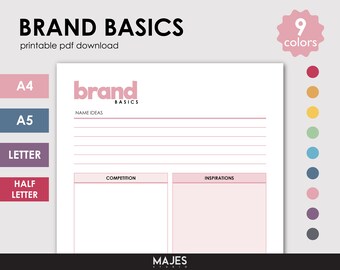 Brand Basics Workbook, Brand Identity Guide (PDF Download)