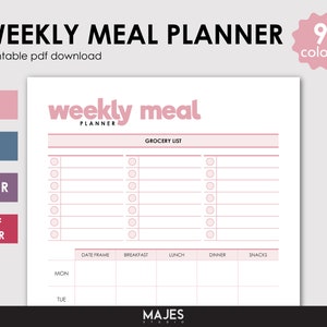 Weekly Meal Planner, Meal Planner, Food Diary, Food Journal, Meal Tracker, Meal Prep, Meal Plan, Daily Food Diary, Diet Nutrition, Wellness