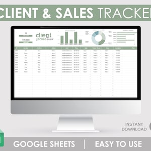 Client Tracker, Client Management, Leads Tracker, Client List, Small Business, Customer List, Customer Tracker, Business Spreadsheet