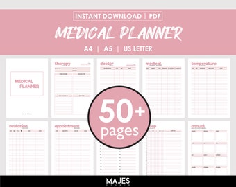 Medical Planner, Medication Tracker, Health Planner, Medical Organizer, Happy Planner, Planner Template, Digital Planner, Digital Download
