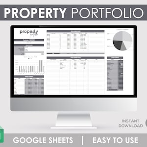 Property Management, Rental Spreadsheet, Landlord Tracker, Income And Expenses, Excel Template, Excel Budget, Real Estate Sheet