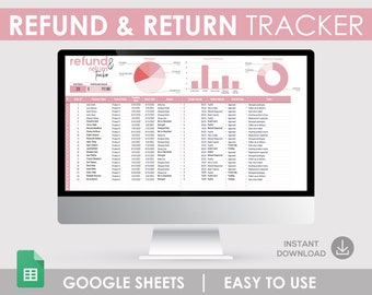 Refund and Return Tracker, Google Sheets (Digital Download)