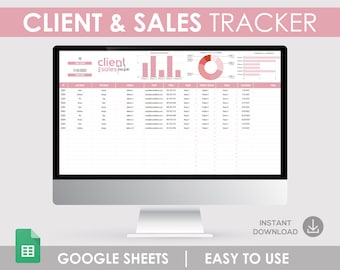 Google Sheets CRM Template, Client & Sales Tracker (Digital Download)