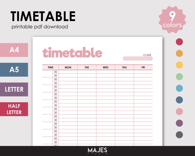 Time Log Printable, Timesheet Tracker, Hourly Agenda (digital Download ...