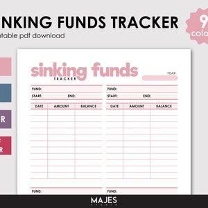 Sinking Funds, Tracker Sheet, Sinking Fund, Savings Pdf, Savings Tracker, Funds Tracker, Sinking Funds Track, Savings Printable, Tracker