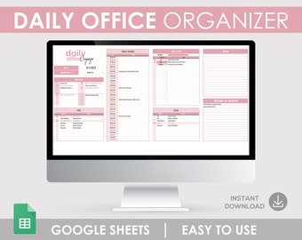 Office Organizer, Office Planner, To Do Planner, Daily Planner, Tasks Planner, Planner Spreadsheet, Planner Worksheet, Office Schedule