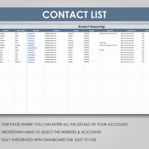 Password Tracker Sheet: Google Template Log for Digital Security ...
