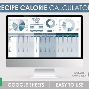Calorie Counter Sheet: Nutrition Analysis & Macro Calculator | Google Meal Tracker | Dietitian Approved Diet Lo