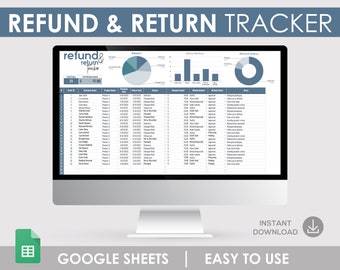 Refund and Return Tracker, Google Sheets (Digital Download)