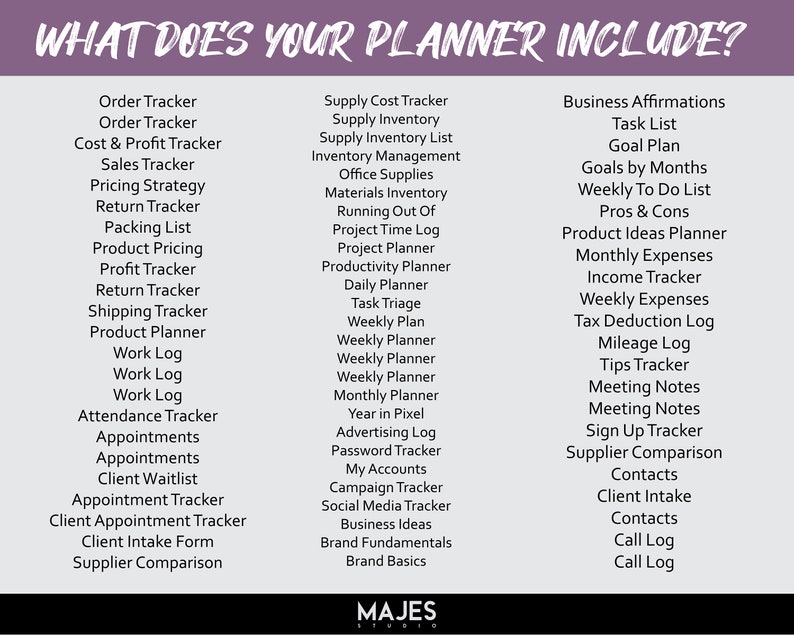 Planner Includes Office Planner, Work Organizer, Entrepreneur Tool, Business Agenda ...
