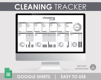 Cleaning Tracker, Editable Cleaning Schedule Google Sheet (Digital Download)