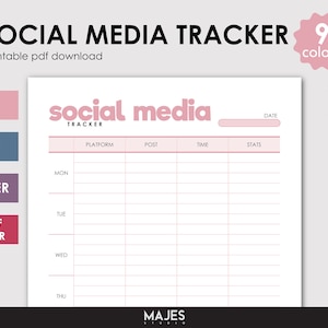 Social Media Planner, Social Media Manager, Post Planner, Content Planner, Digital Content, Instagram Planner, Printable Planner