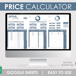 Pricing Calculator, Product Pricing, Business Template, Google Sheets, Spreadsheet Template, Small Business, Business Tracker, Price