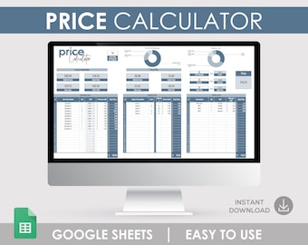 Pricing Calculator, Google Sheets Template (Digital Download)