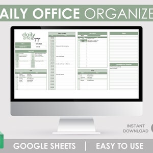 Daily To Do List, Daily Task Organiser, Weekly Printable, Work From Home, Business Planner, Google Sheet, Digital Work Planner, Small