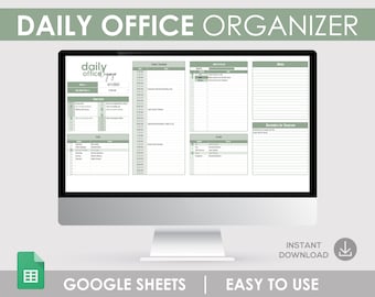 Daily To Do List, Daily Task Organiser, Weekly Printable, Work From Home, Business Planner, Google Sheet, Digital Work Planner, Small