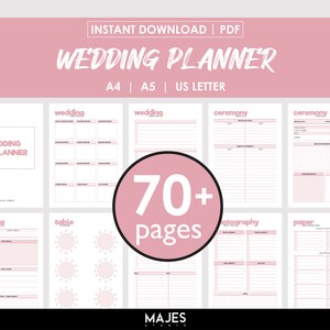 Wedding Organizer, Wedding Template, Wedding Planner, Digital Planner, Wedding Checklist, Wedding Planning, Wedding Timeline, Wedding