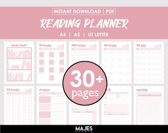 Digital Reading Journal, Book Tracker, Planner (PDF)