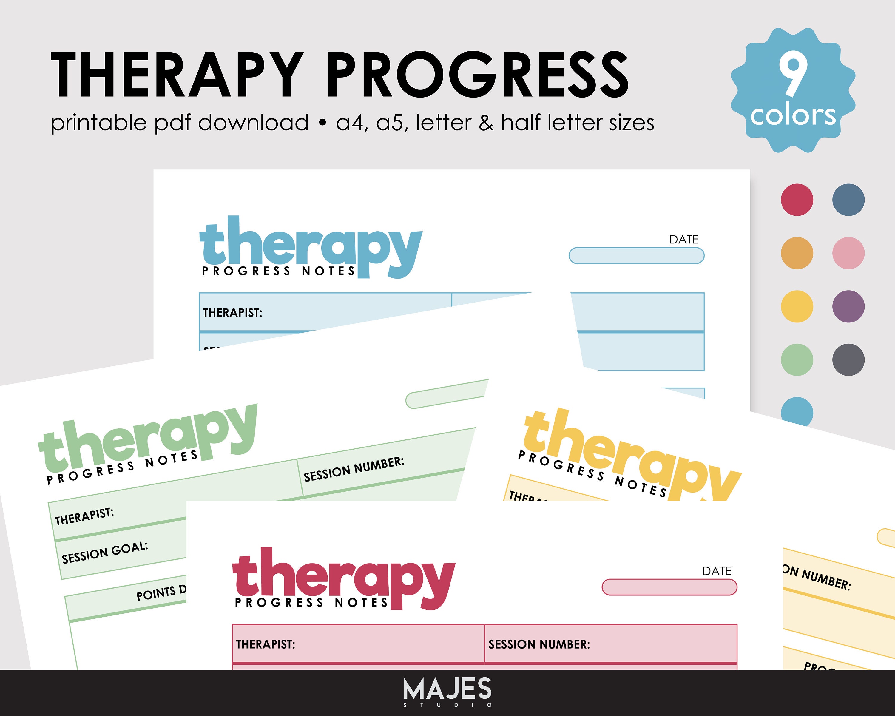 Therapy Progress, Therapy Notes, Printable Therapy, Mental Health ...
