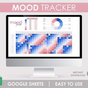 Mood Journal, Mood Tracker, Mental Health, Monthly Mood Tracker, Printable Tracker, Wellness Workbook, Self Care Journal, Anxiety Tracker