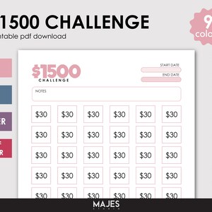 2k Savings Challenge, 2023 Savings, Savings Challenge, 2000 Savings Tracker, Save 2000, Money Challenge, Emergency Fund, Savings
