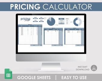 Pricing Calculator Google Sheet Template, Small Business (Digital Download)