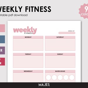 Fitness Planner, Workout Planner, Weight Loss Tracker, Self Care Planner, Fitness Tracker, Health Planner, Wellness Planner, Weight